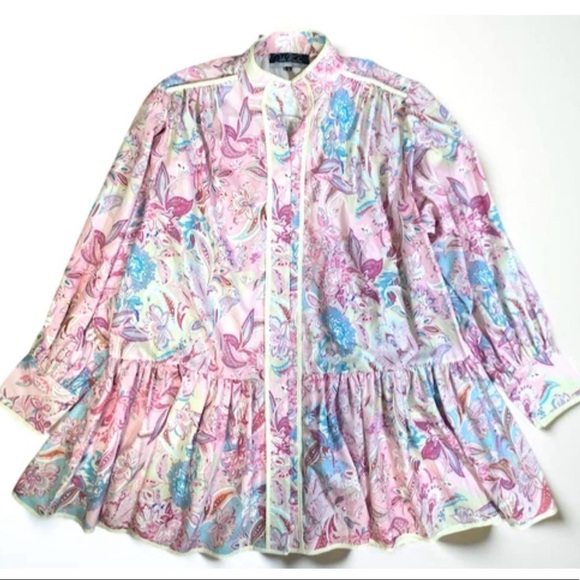 Dalia Macphee Dresses & Skirts - NWT Daria MacPhee Floral and Paisley A-line Dress Zimmerman Lookalike